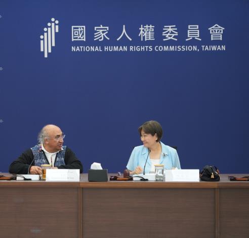 國家人權委員會副主任委員紀惠容與卡利大使會談。