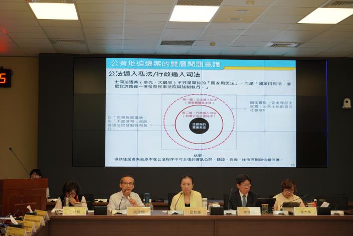 執行團隊何彥陞副教授說明本案期中階段初步觀察，並分析公有財產管理與迫遷議題之制度問題。.JPG