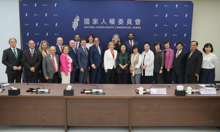NHRC Commissioners with the Canadian parliamentary delegation, alongside Director James Stafford Nickel and Representative Harry Ho-jen Tsen