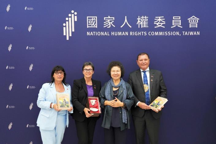 NHRC Chairperson Chen Chu with Senators Brian Francis, Kim Pate, and Judy White